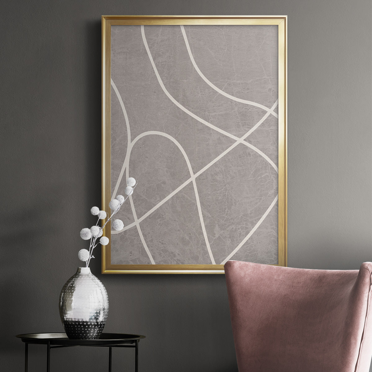 Fissures I - Modern Framed Canvas Print