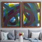 Cool Network I - Premium Framed Canvas 2 Piece Set - Ready to Hang