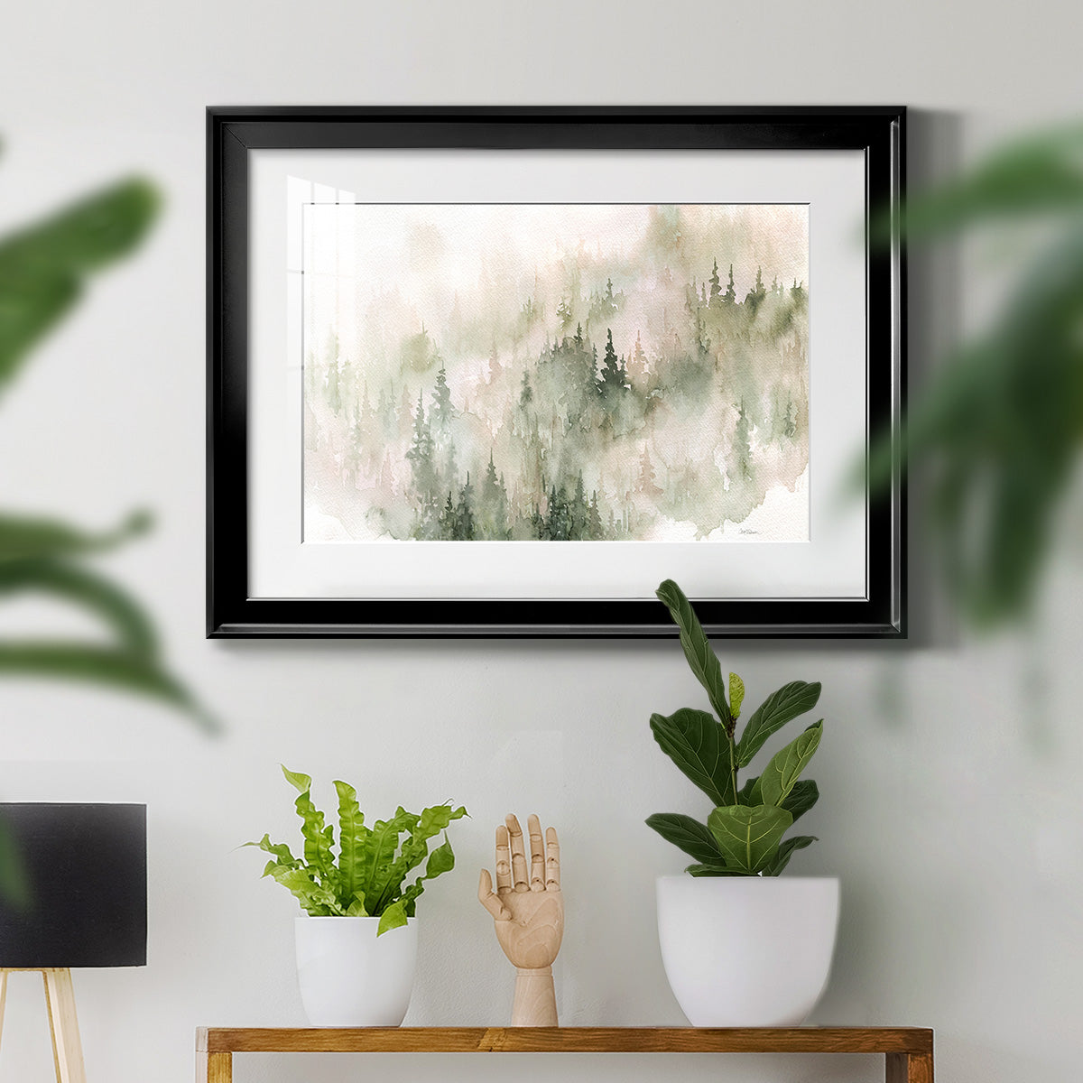 Misty Mountain Sides Premium Framed Print - Ready to Hang