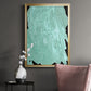 Teal Cascade II - Modern Framed Canvas Print