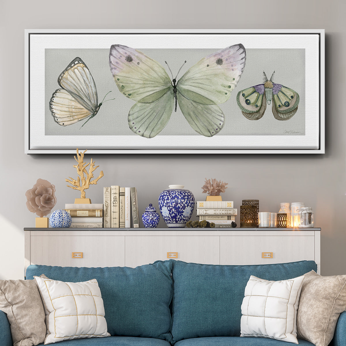 Pretty Insects II - Floater Framed Canvas Print