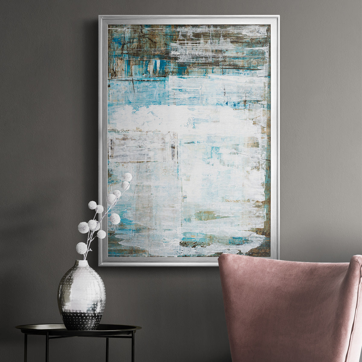 Beach Glass - Modern Framed Canvas Print