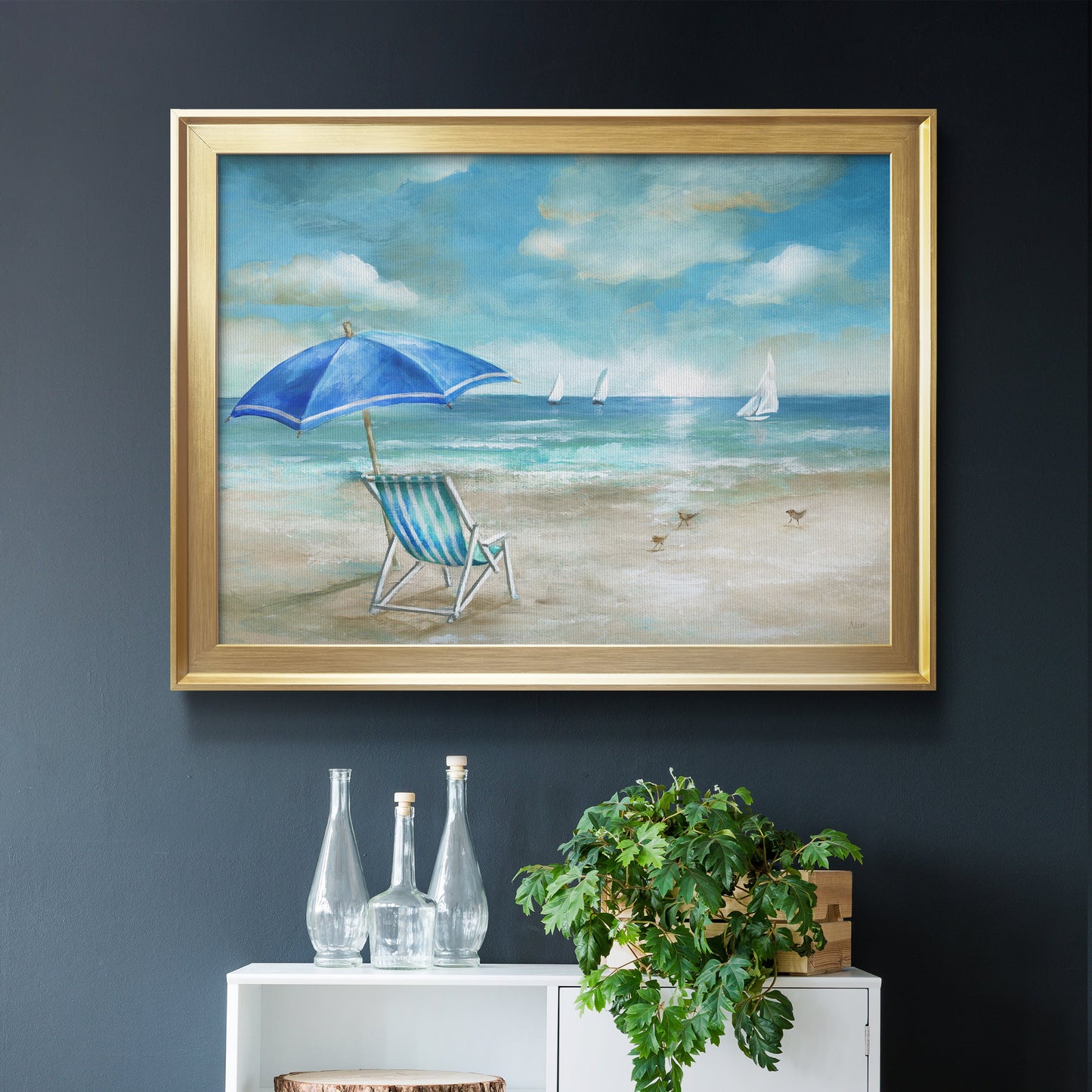 Serene Morning - Modern Framed Canvas Print