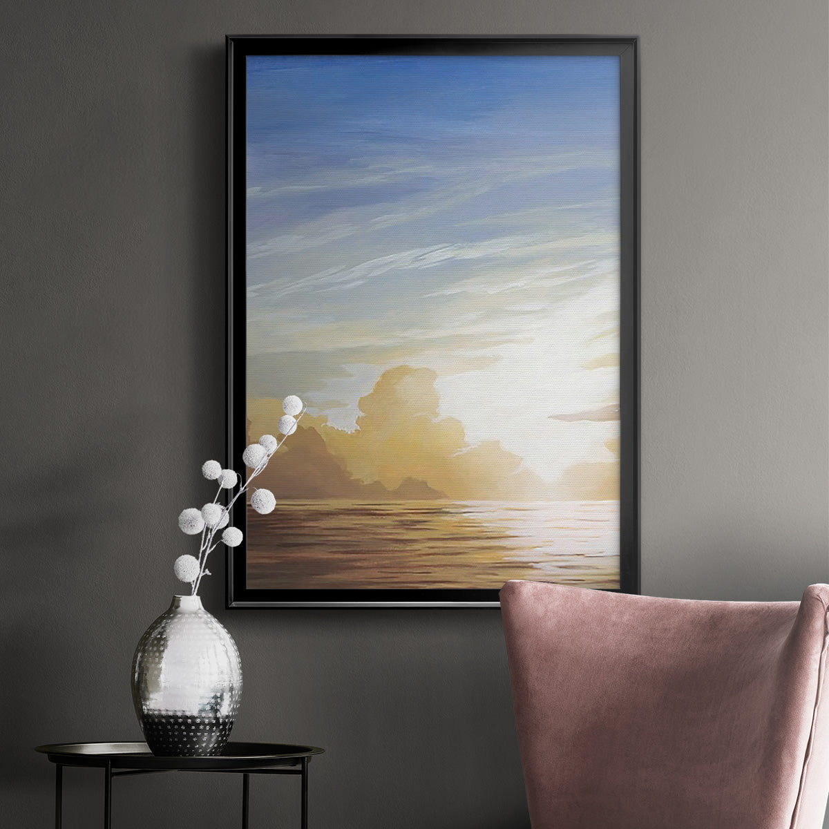 Luminous Waters I - Modern Framed Canvas Print