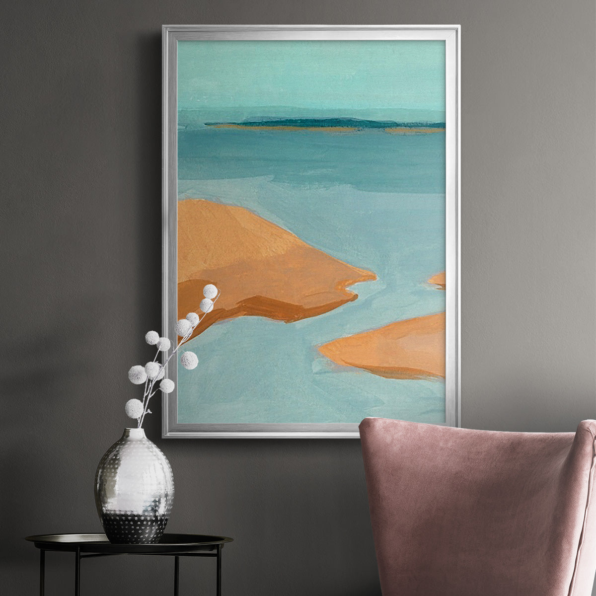 Out on the Sandbar IV - Modern Framed Canvas Print