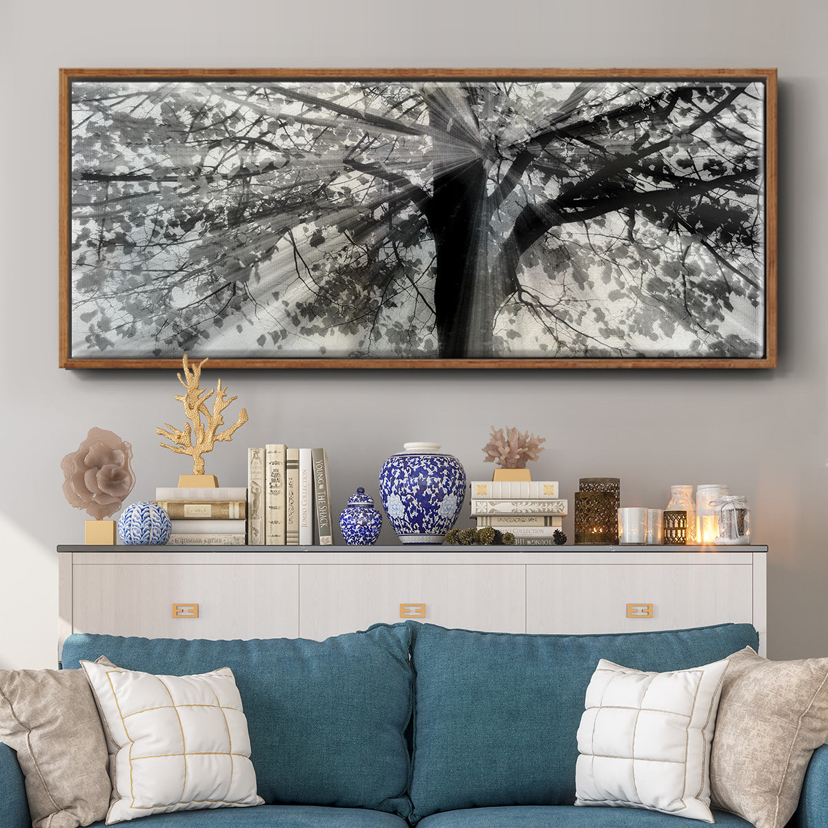Story From Light and Shadow - Floater Framed Canvas Print