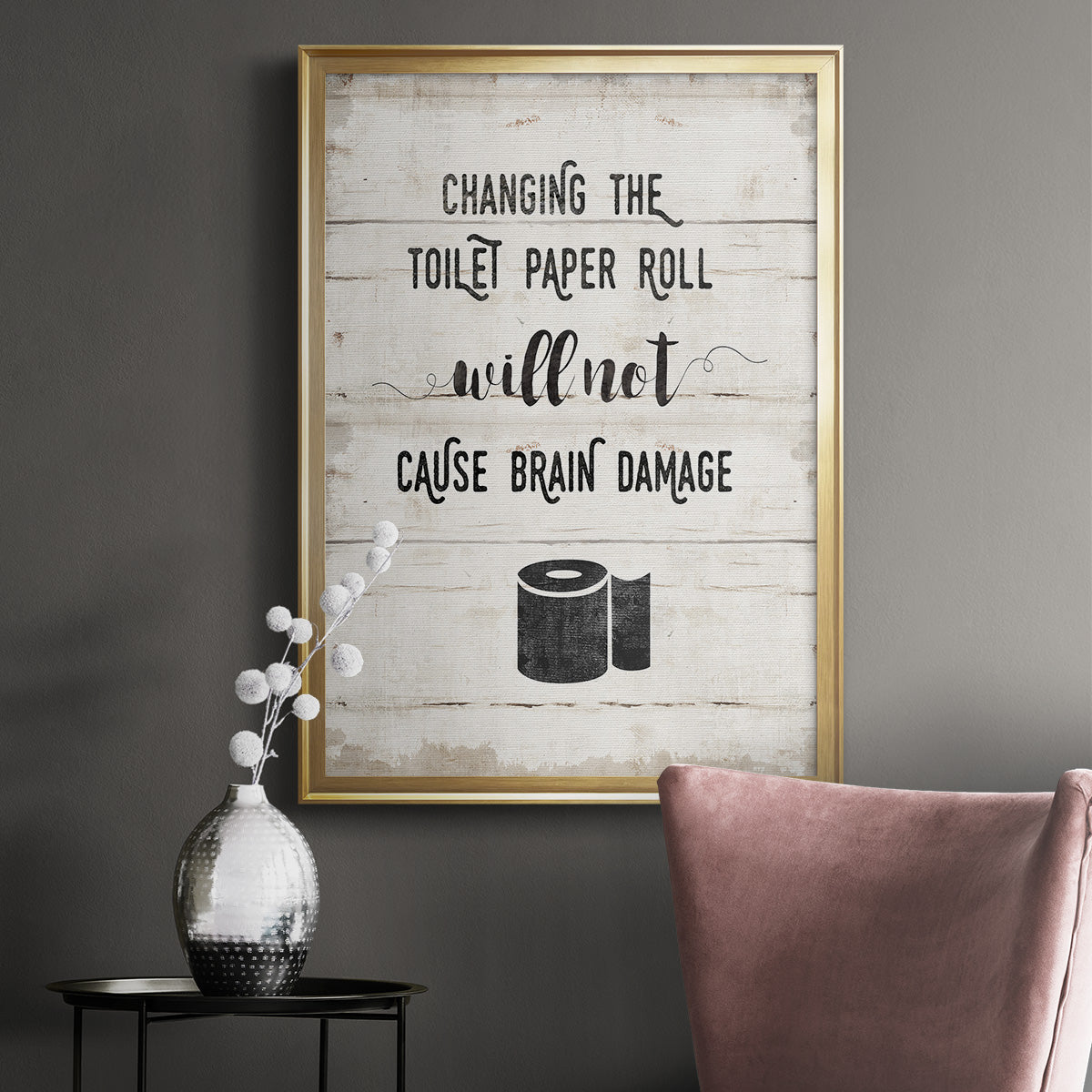 Changing the Roll - Modern Framed Canvas Print