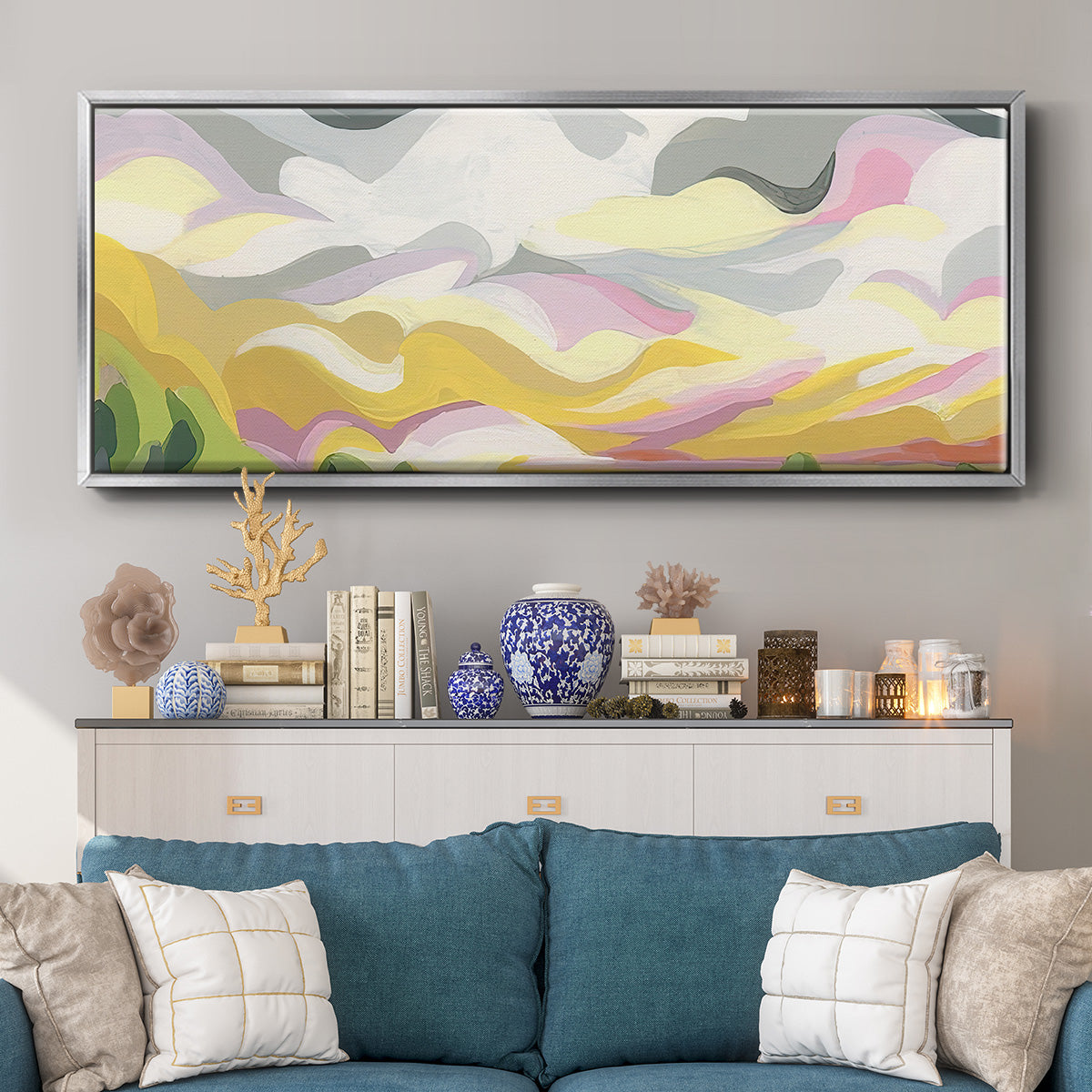 Valley Swirl I - Floater Framed Canvas Print