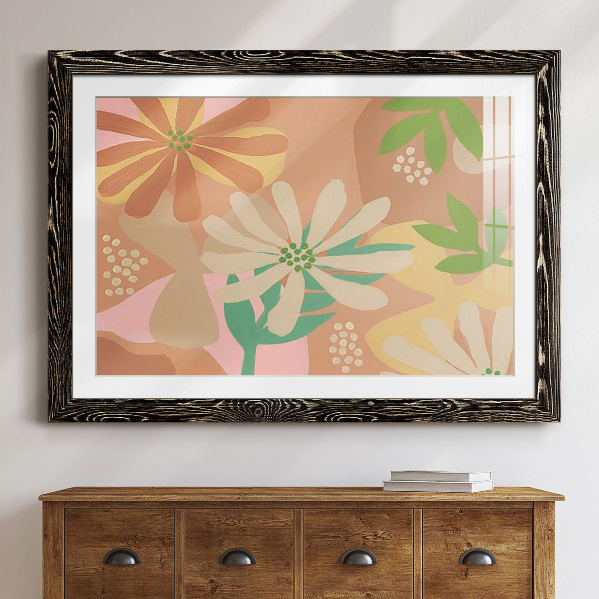 Neutral Blooms III-Premium Framed Print - Ready to Hang