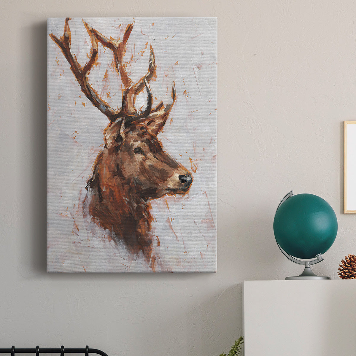 Stag Study II Premium Gallery Wrapped Canvas - Ready to Hang