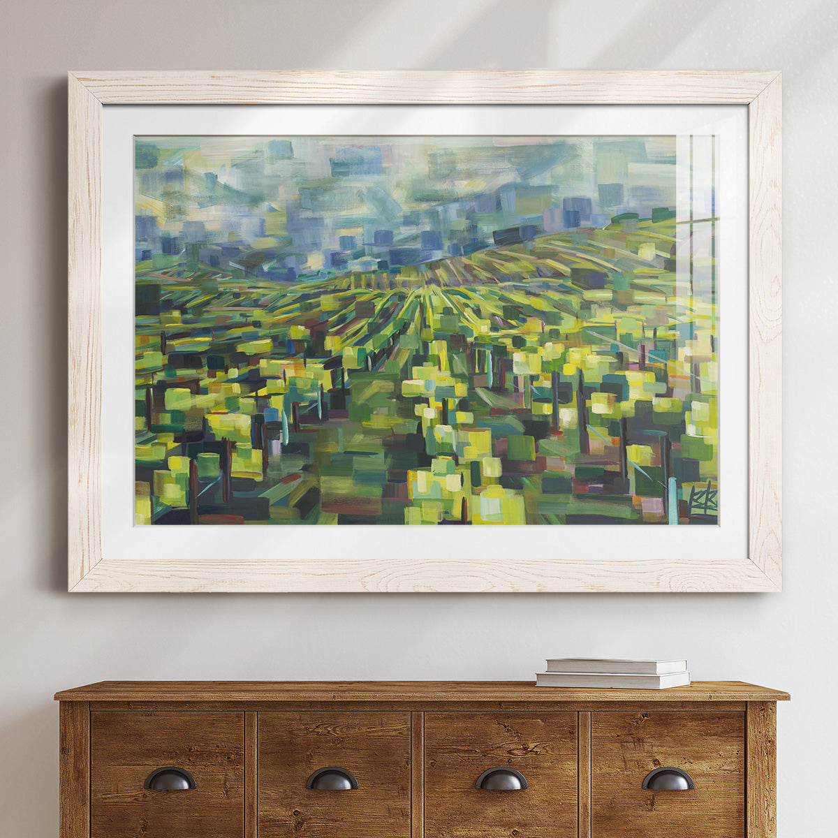 Yellow Grapevines Forever - Barnwood Framed Art Print