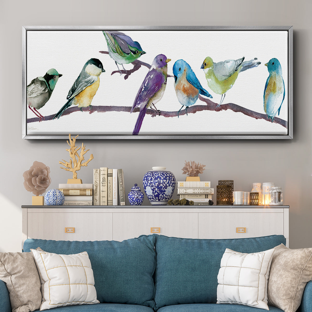 Colorful Spot - Floater Framed Canvas Print