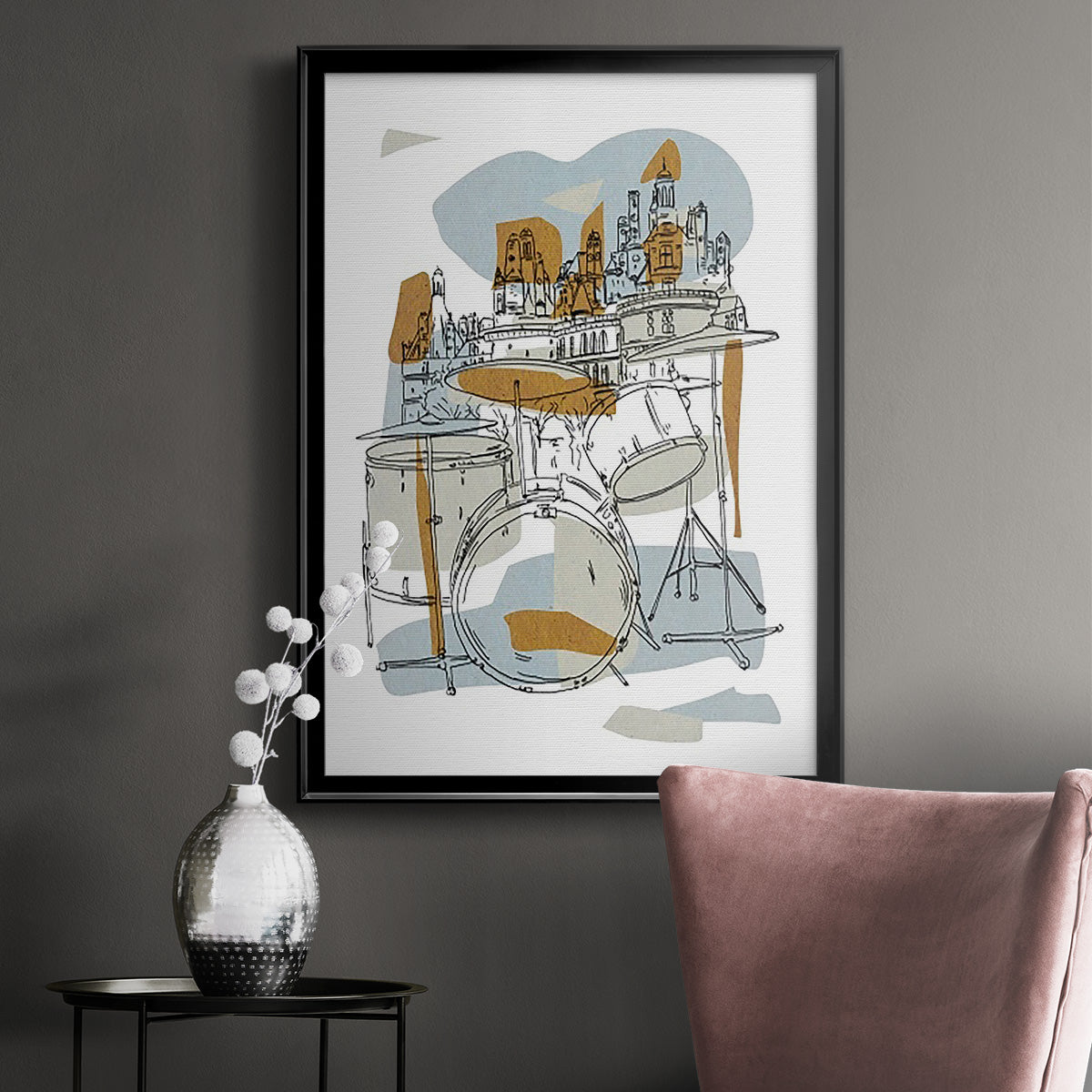 Rehearsal IV - Modern Framed Canvas Print