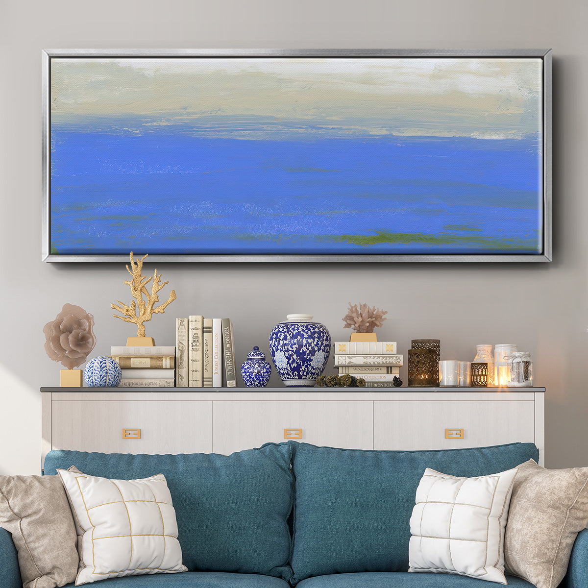 North Fork I - Floater Framed Canvas Print
