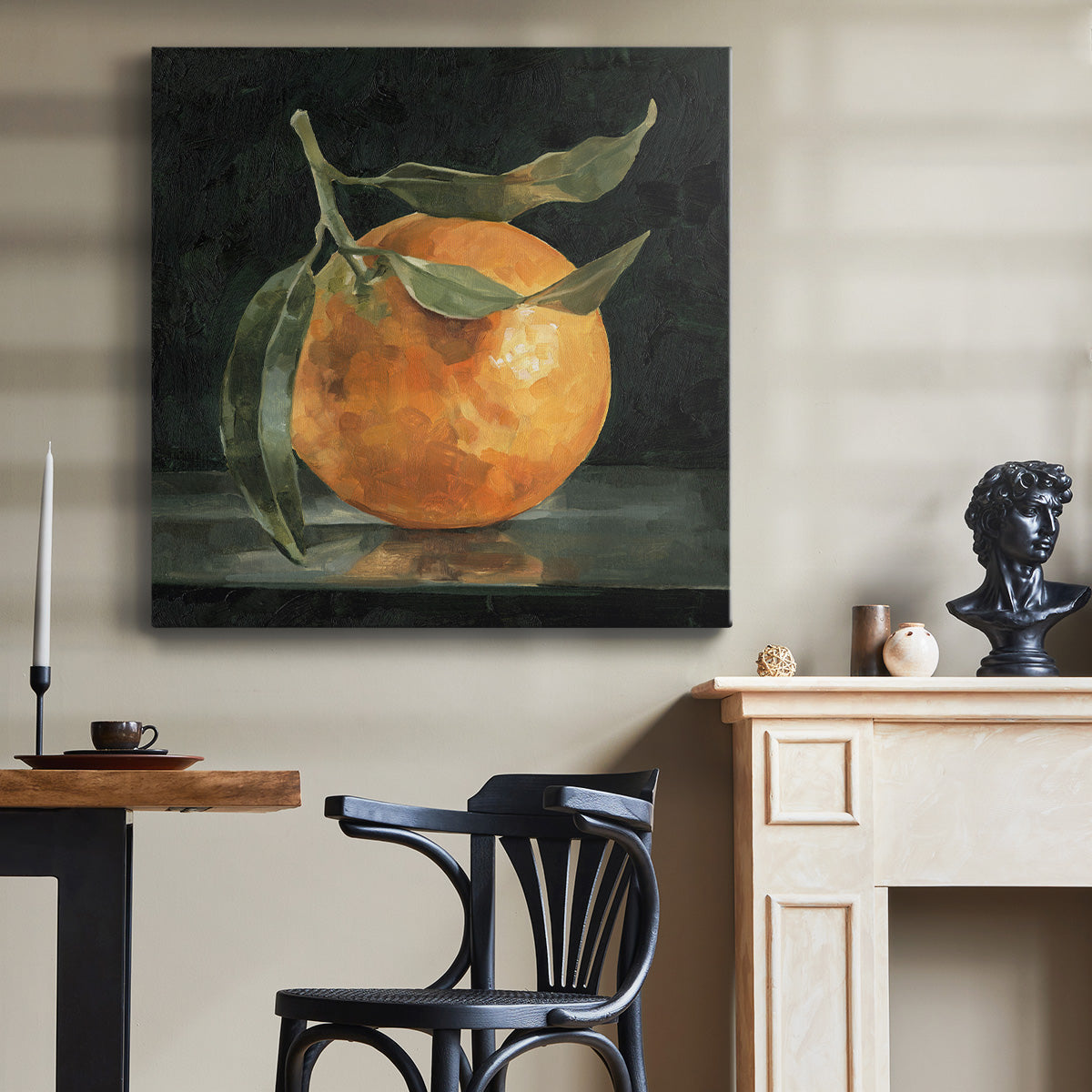 Dark Orange Still Life I-Premium Gallery Wrapped Canvas - Ready to Hang