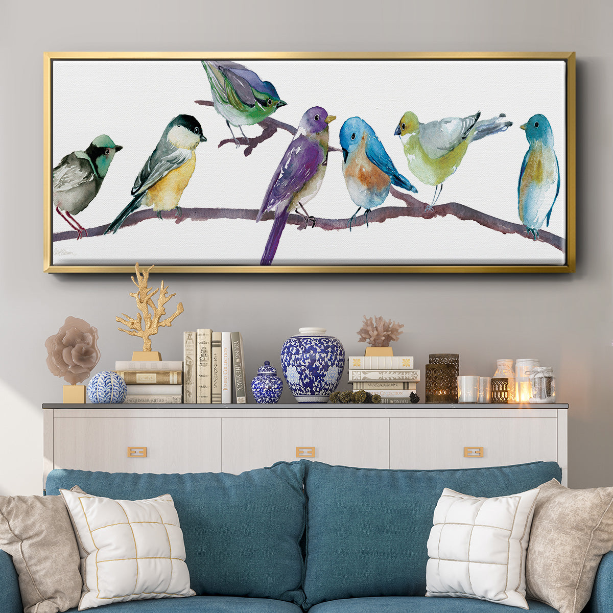 Colorful Spot - Floater Framed Canvas Print