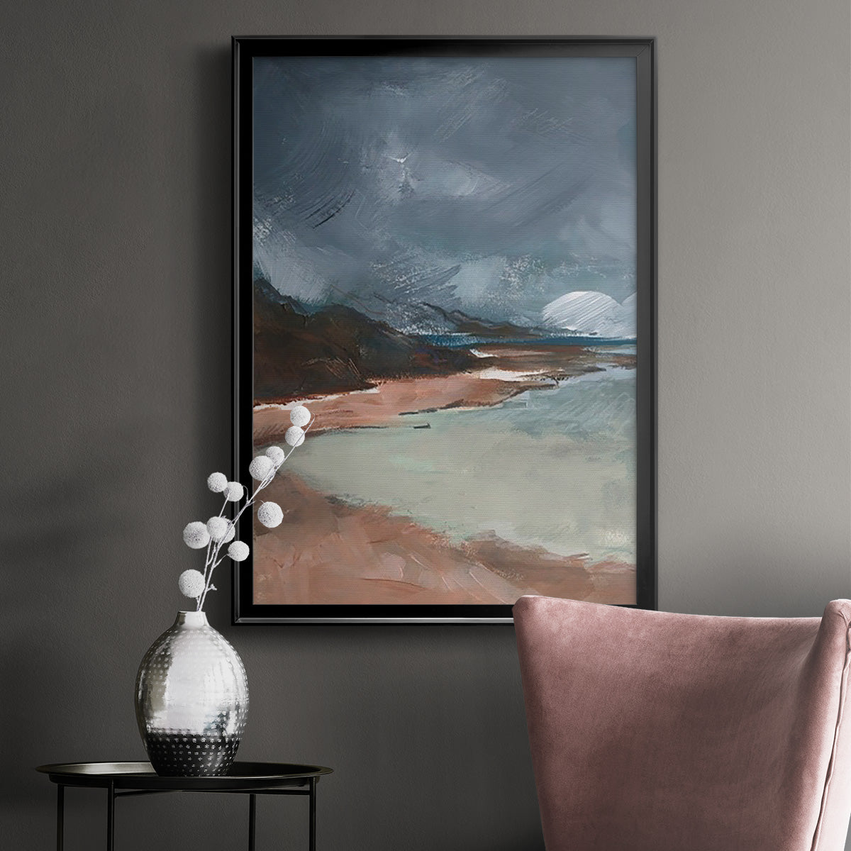 Sea Glass Storm II - Modern Framed Canvas Print