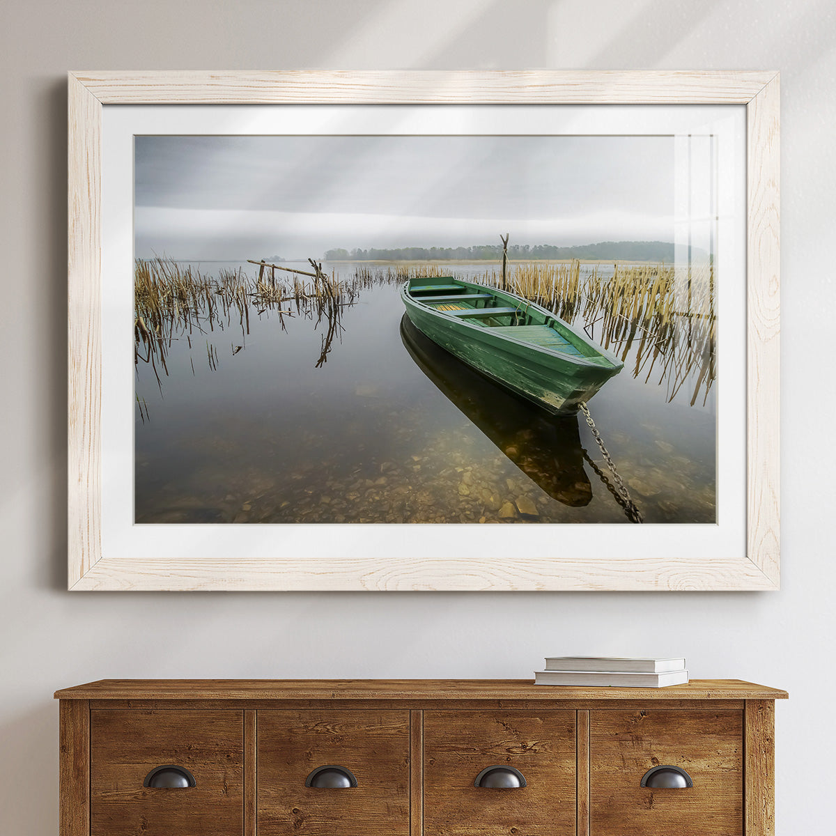 Green One - Barnwood Framed Art Print