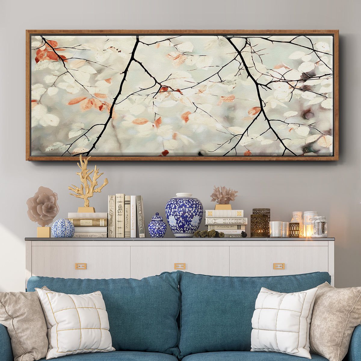 Simplicity - Floater Framed Canvas Print