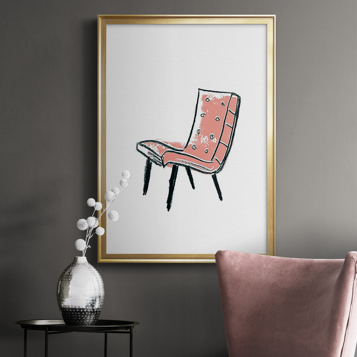 Take a Seat IX - Modern Framed Canvas Print