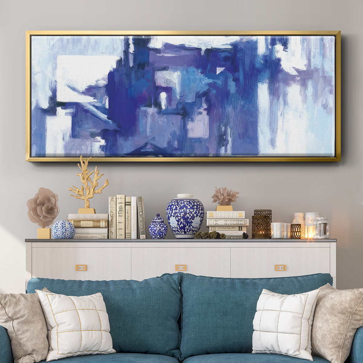 City Walk - Floater Framed Canvas Print