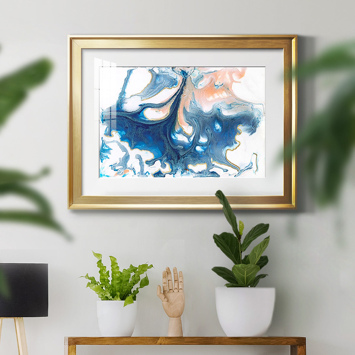 Dancing Blue I Premium Framed Print - Ready to Hang