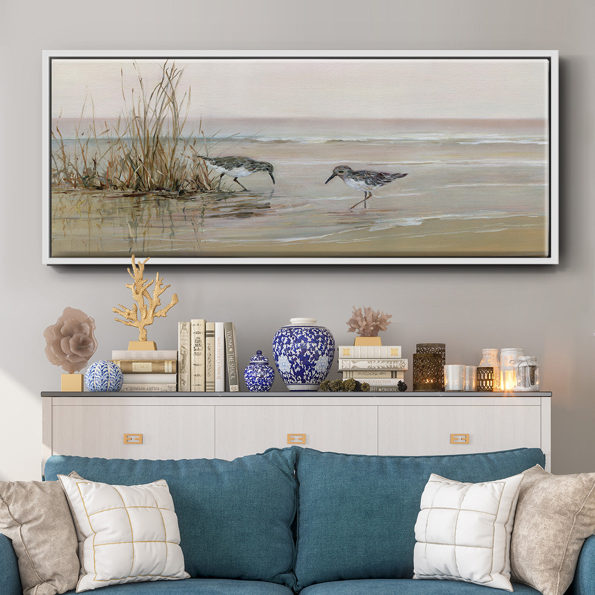 Early Risers I - Floater Framed Canvas Print