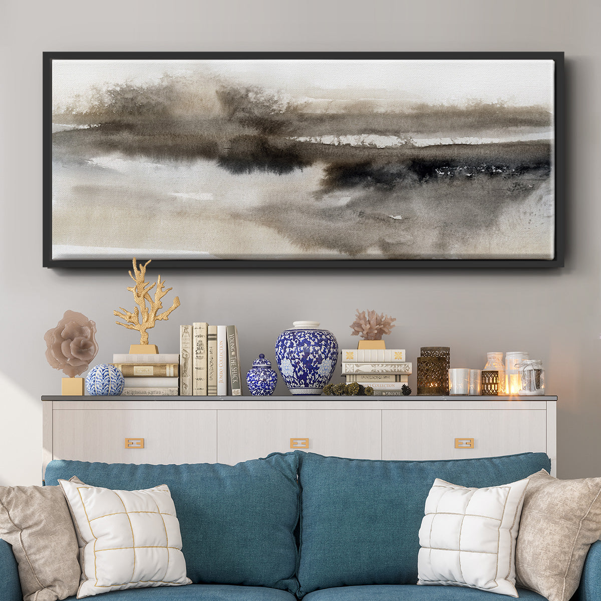 Serenity Lake - Floater Framed Canvas Print