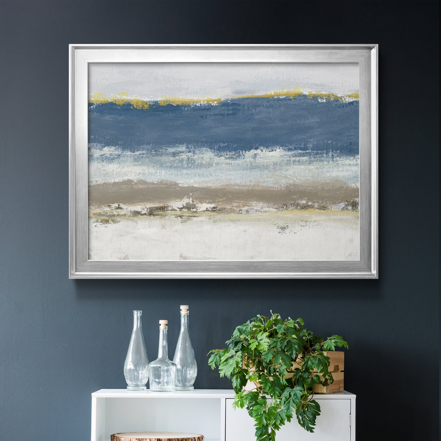 Blue Skies - Modern Framed Canvas Print