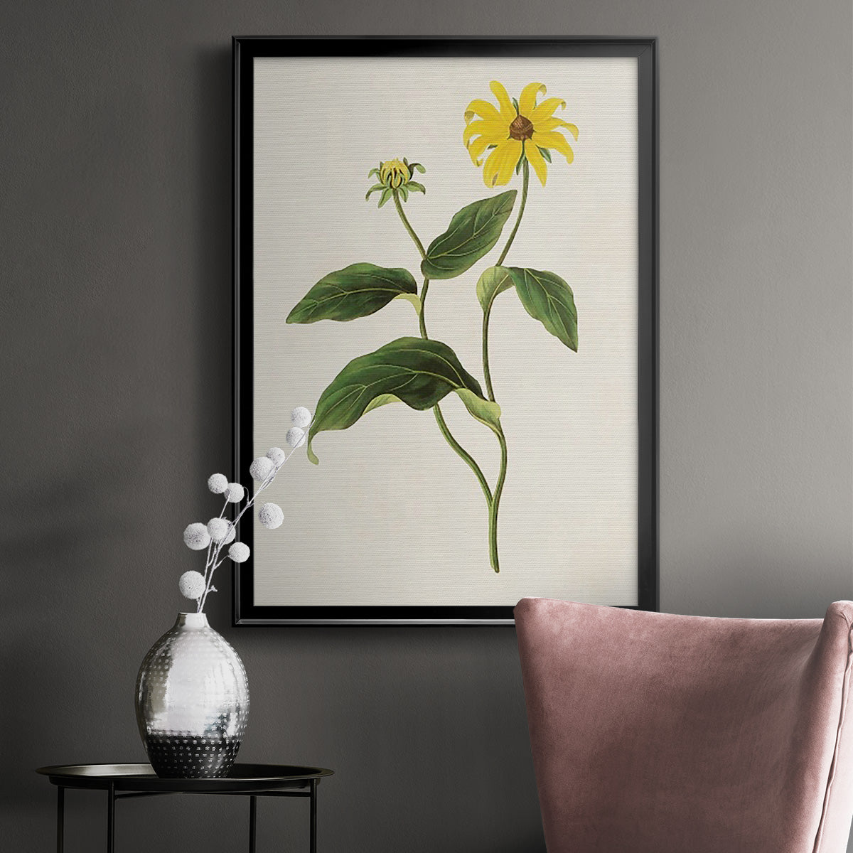 Flowers of the Seasons X - Modern Framed Canvas Print