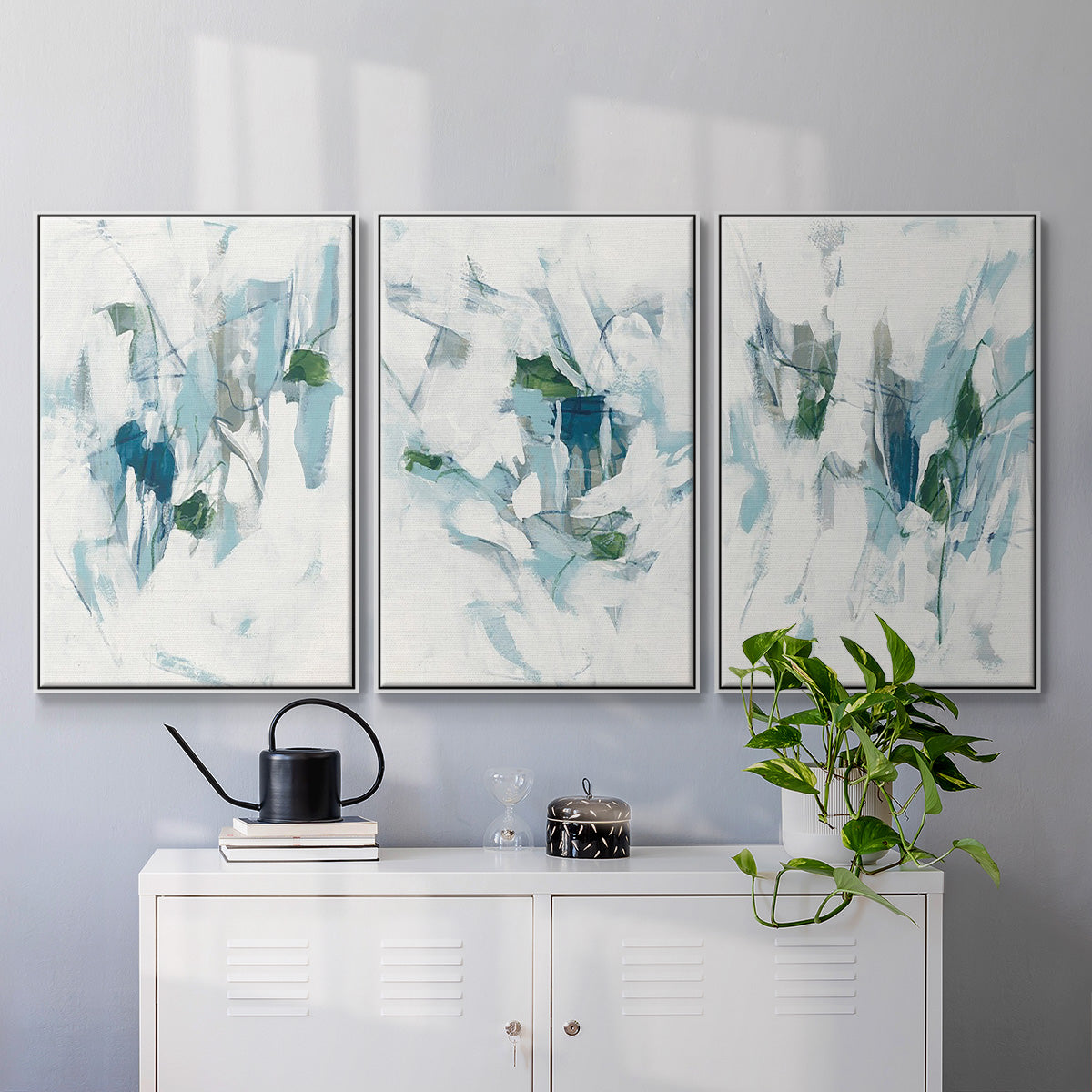 Ice Cavern I - Floater Framed Canvas Set