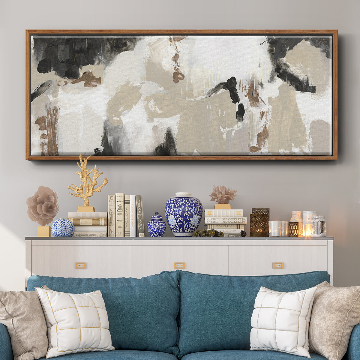 Sandy Summer - Floater Framed Canvas Print