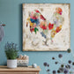 Flowered Rooster - Canvas Art Print