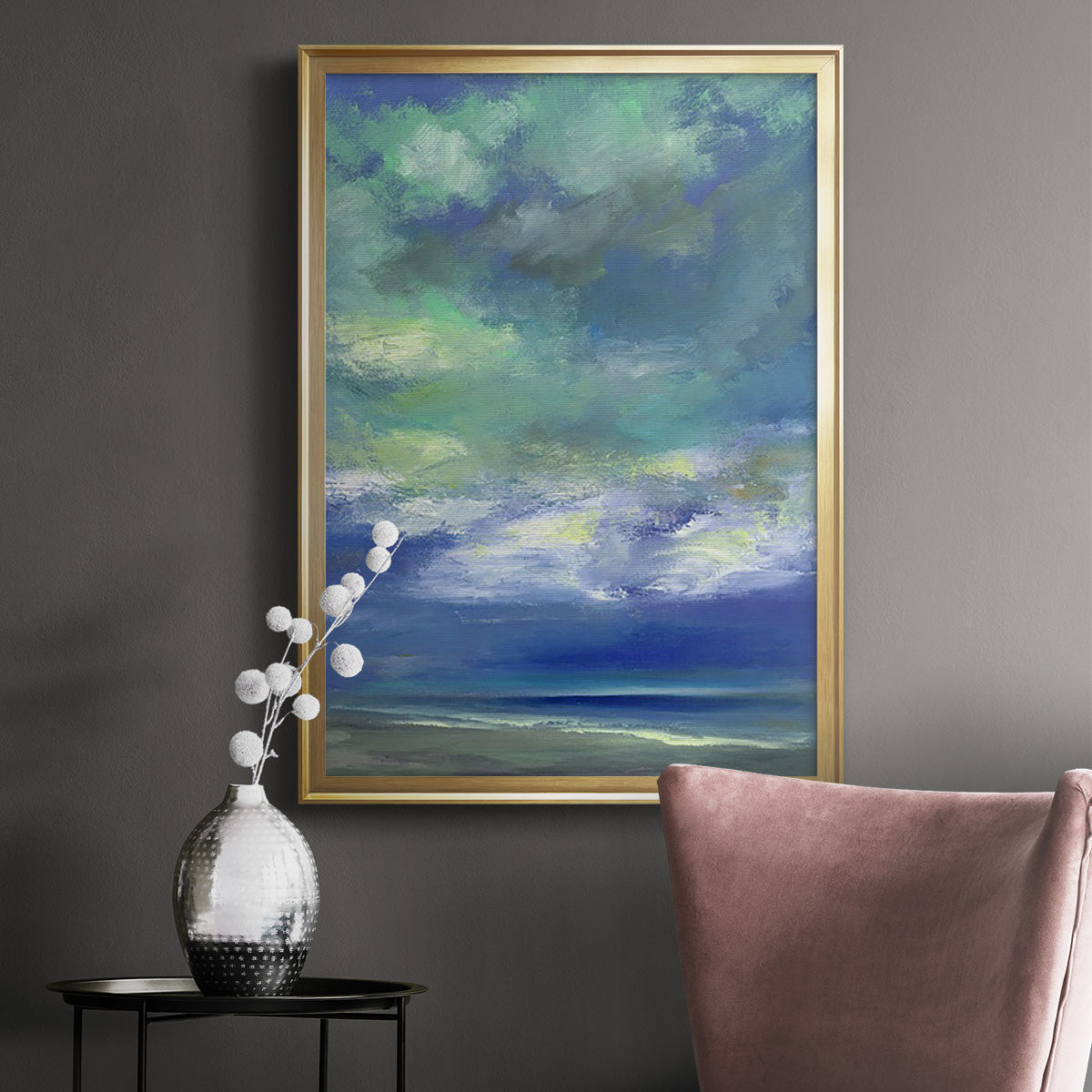 Island Midday - Modern Framed Canvas Print