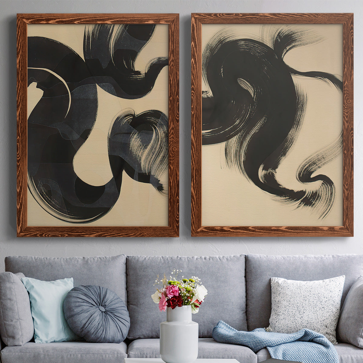 Sea Change I - Premium Framed Canvas 2 Piece Set - Ready to Hang