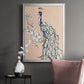 Peacock in Gold IV - Modern Framed Canvas Print