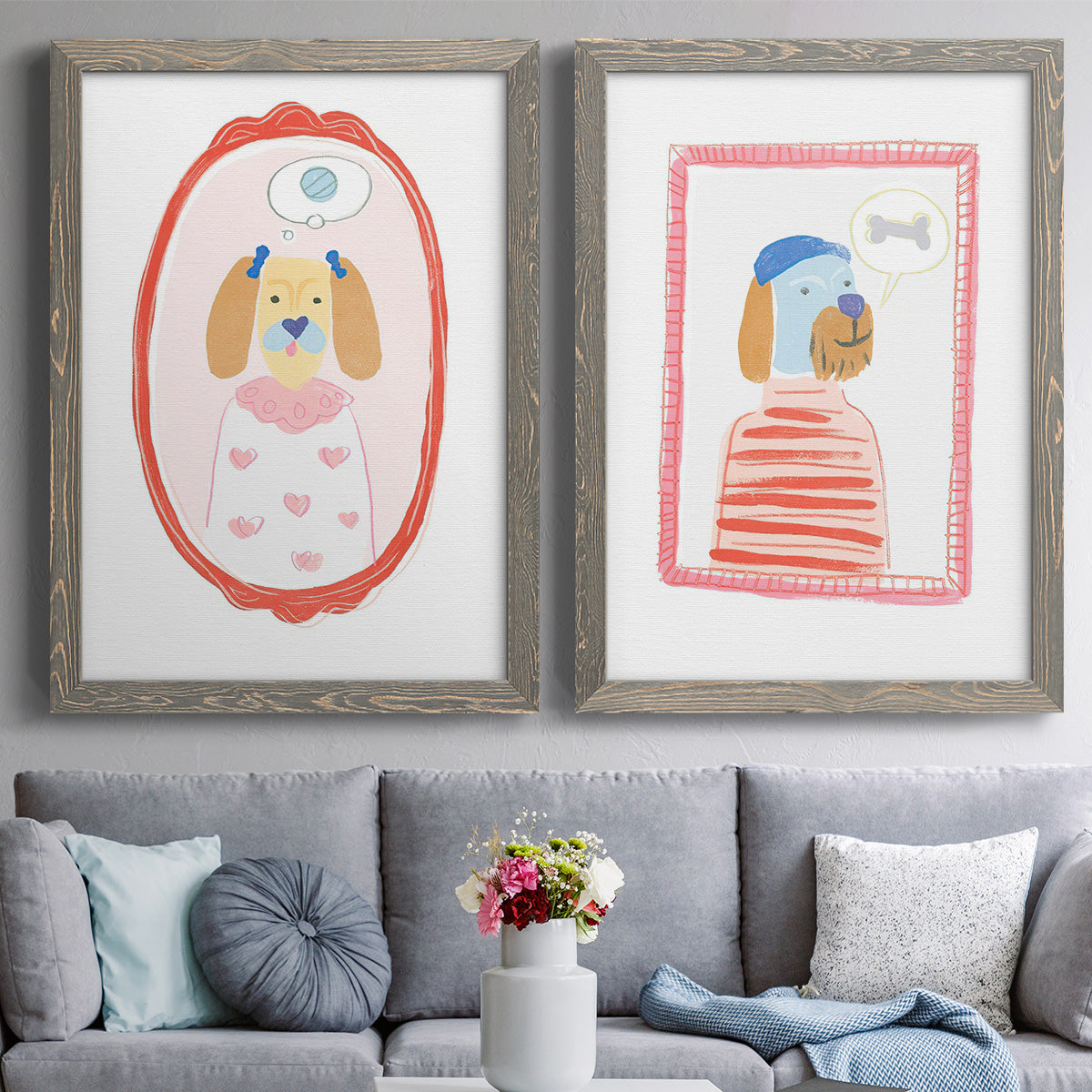 Cameo Characters III - Premium Framed Canvas 2 Piece Set - Ready to Hang