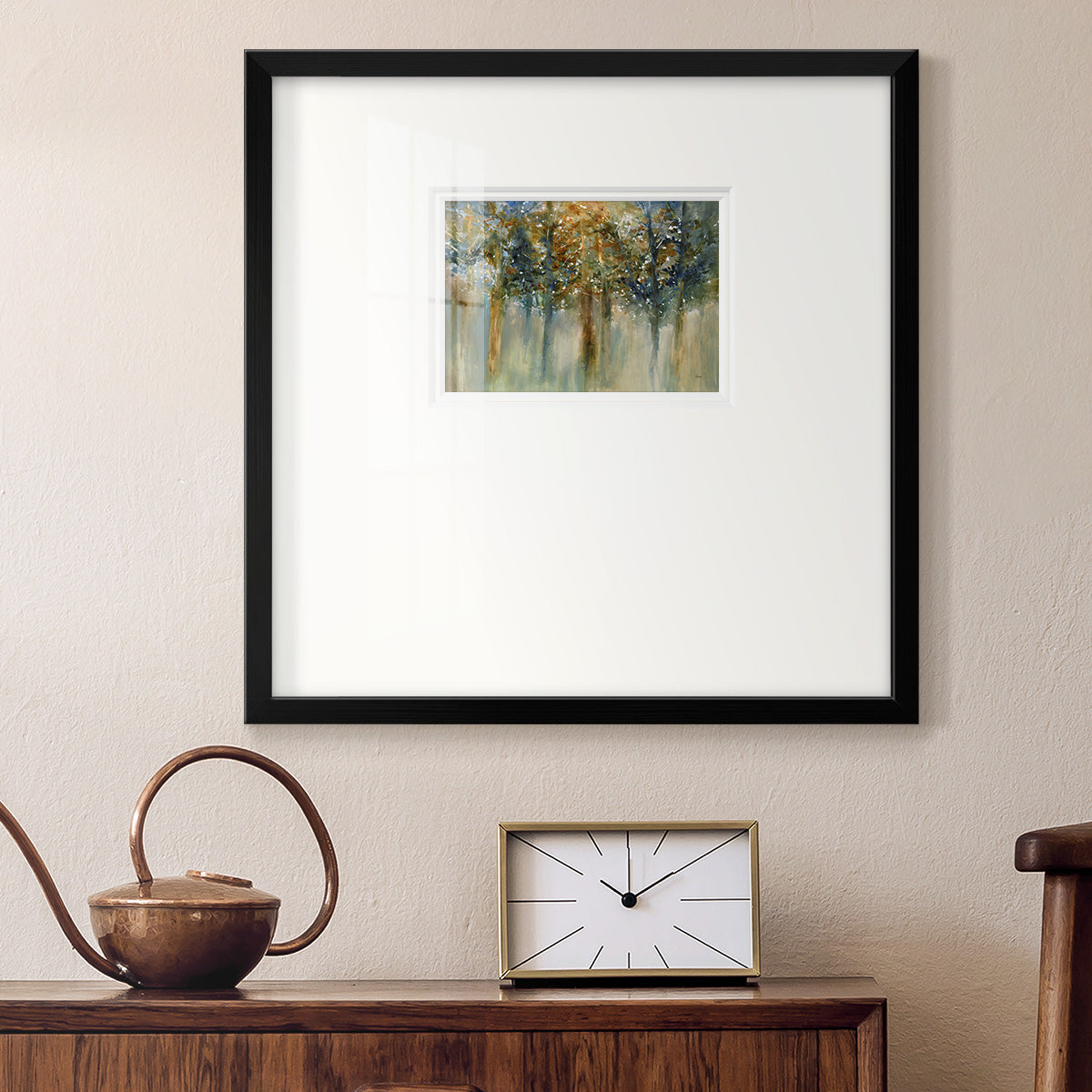 Rustic Leaves II Premium Framed Print Double Matboard