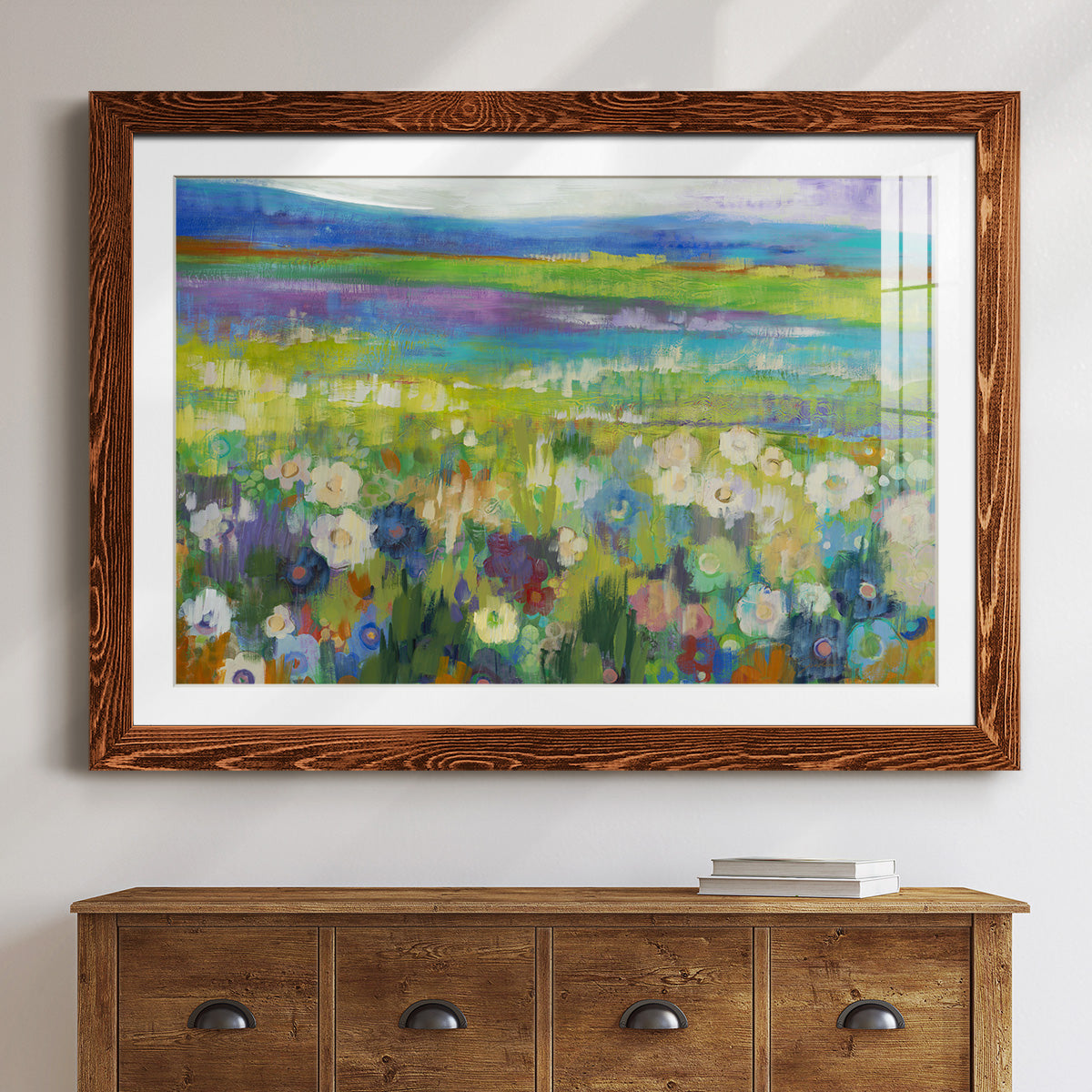 Flowerfields-Premium Framed Print - Ready to Hang