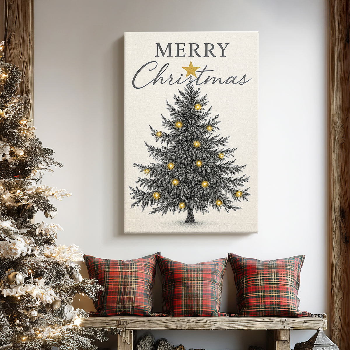 Pearled Blessing of Fir - Canvas Art Print