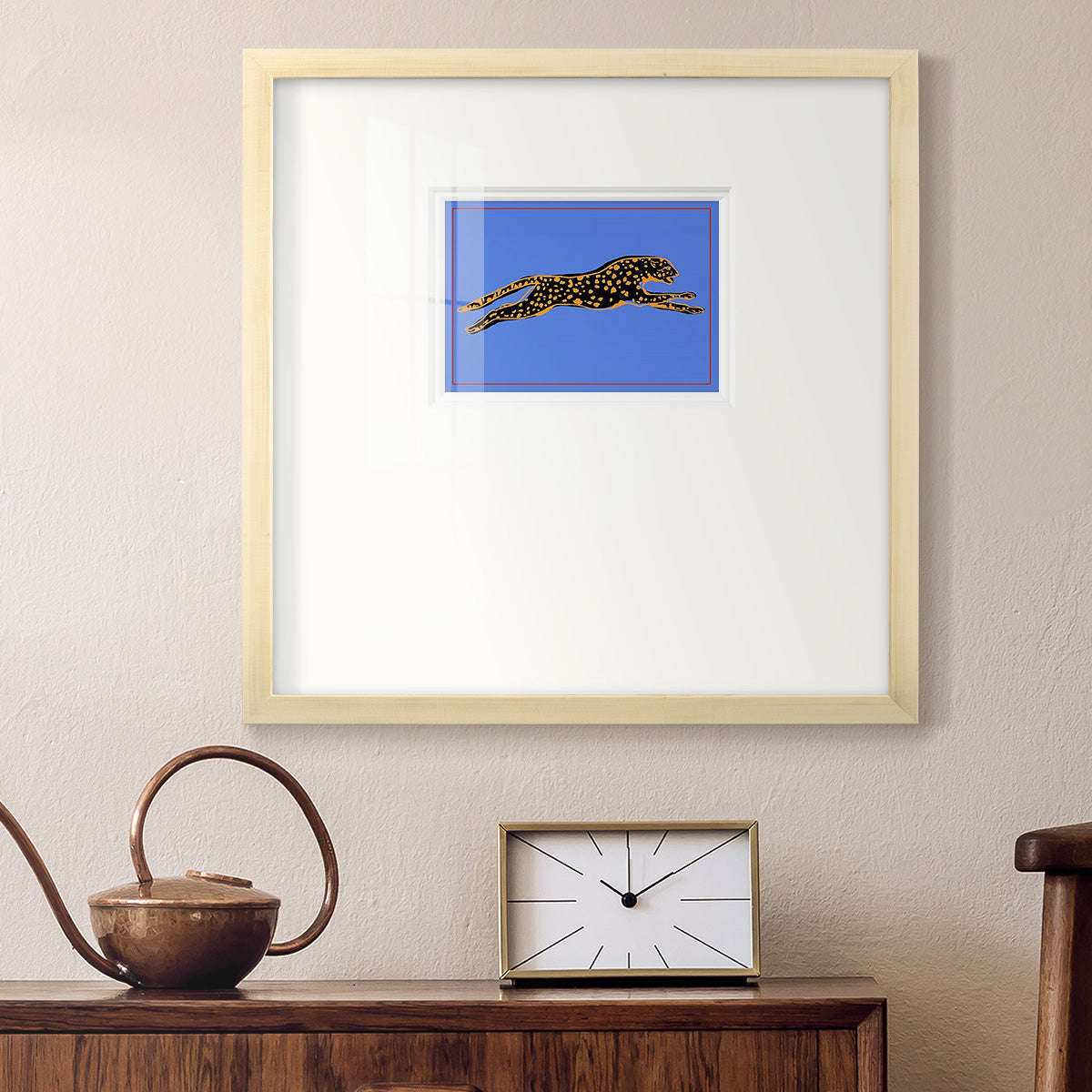 The Wild Leopard II Premium Framed Print Double Matboard