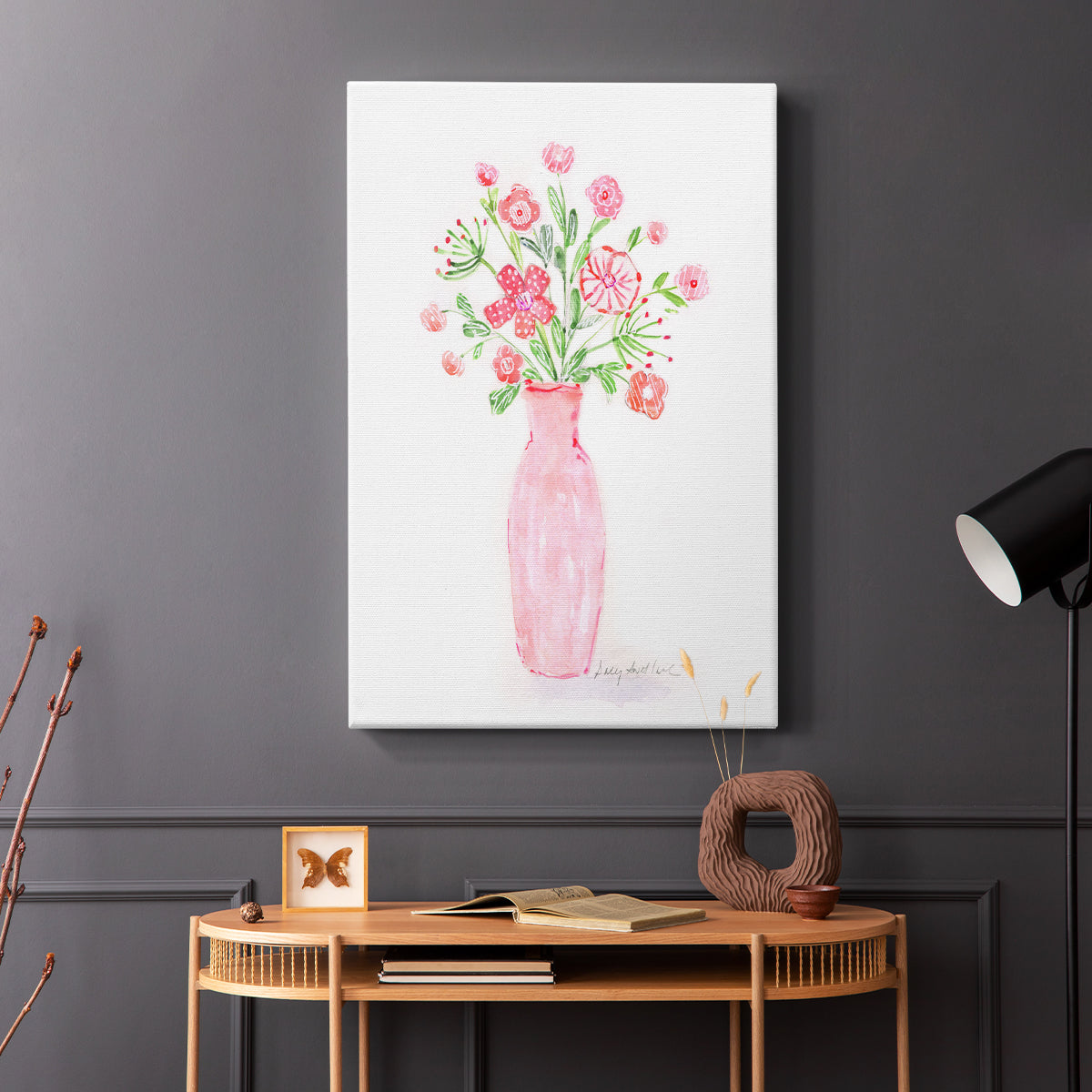 Boho Pinwheel Bouquet II - Canvas Art Print
