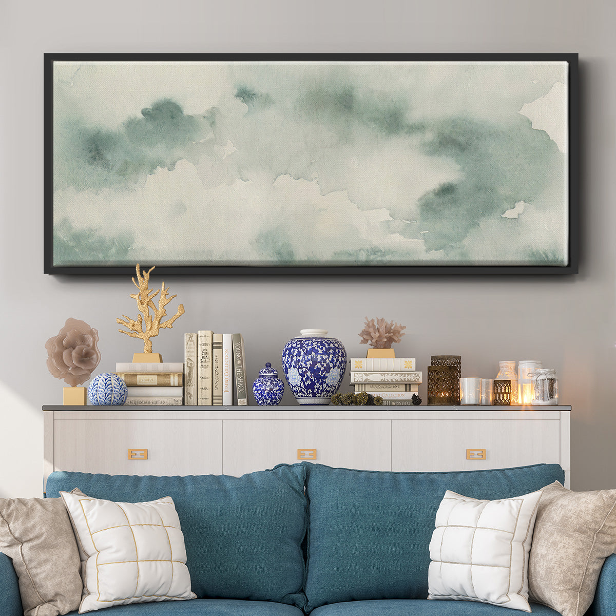 Ocean Impression III - Floater Framed Canvas Print