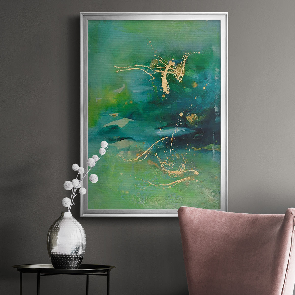 Peaceful Diptych II - Modern Framed Canvas Print