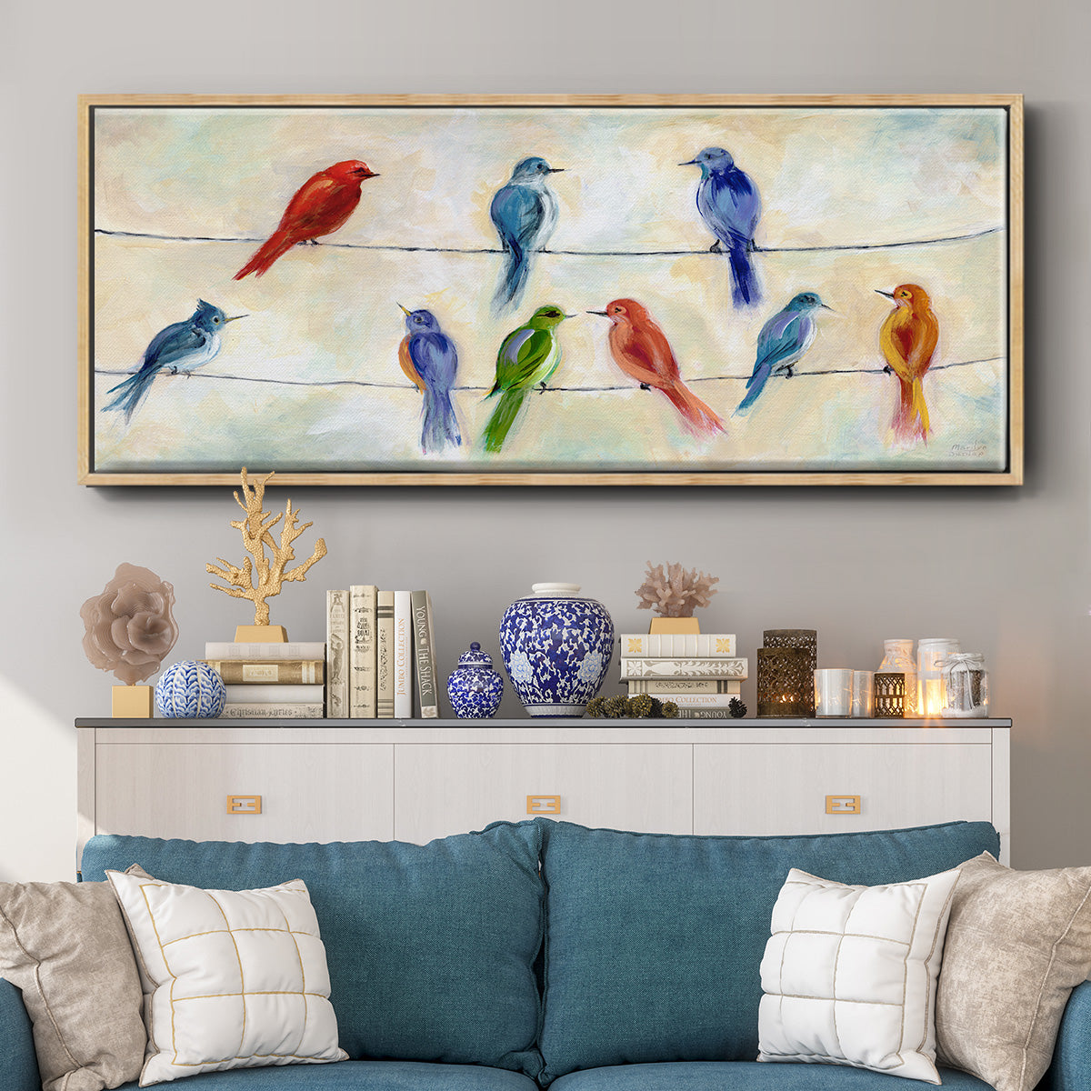 Chatter - Floater Framed Canvas Print