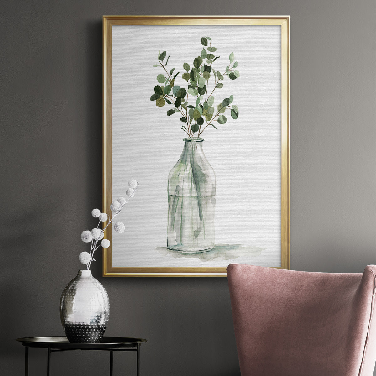 Botanical Arrangement II - Modern Framed Canvas Print