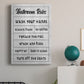 Simple Bathroom Rules Premium Gallery Wrapped Canvas - Ready to Hang