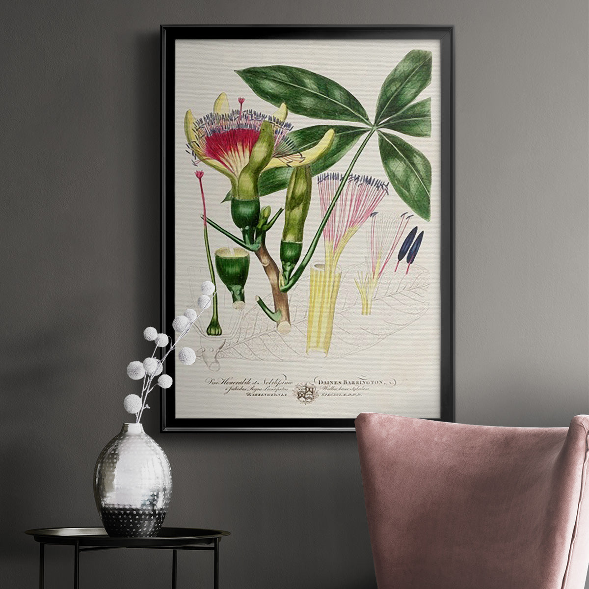 Imperial Tropical Botanical II - Modern Framed Canvas Print