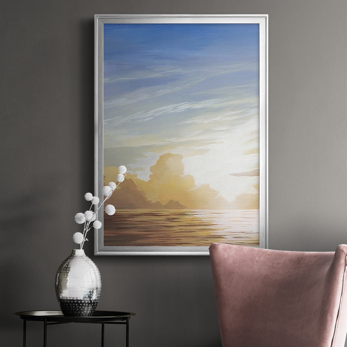 Luminous Waters I - Modern Framed Canvas Print