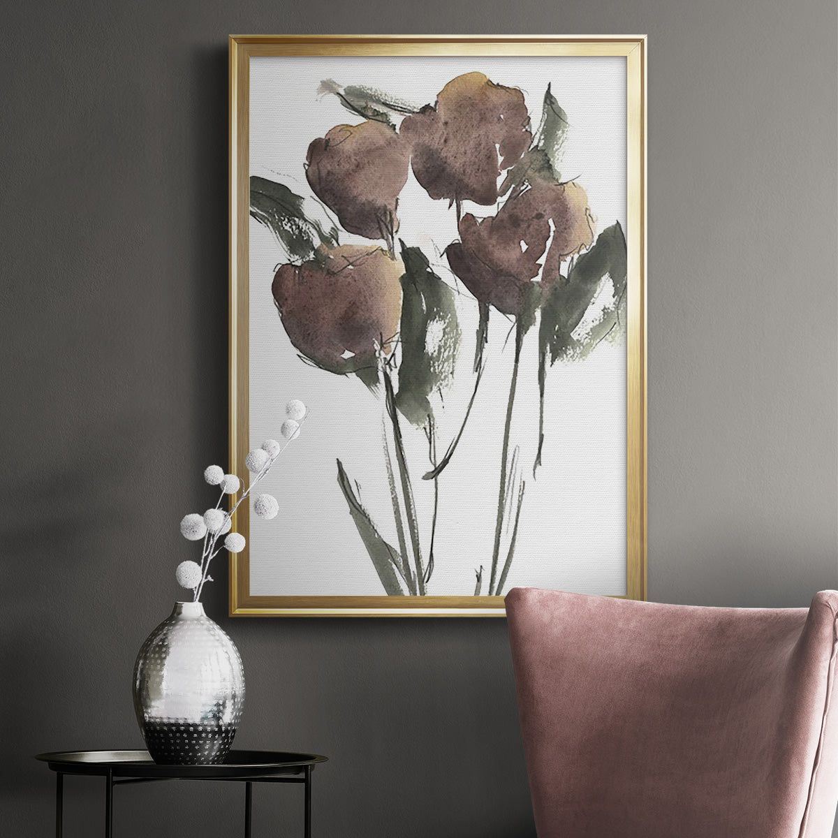 Growing Wild II - Modern Framed Canvas Print